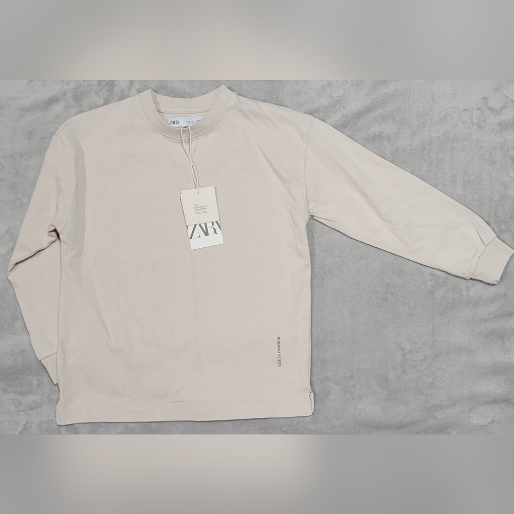 Zara Cream Long Sleeve Top